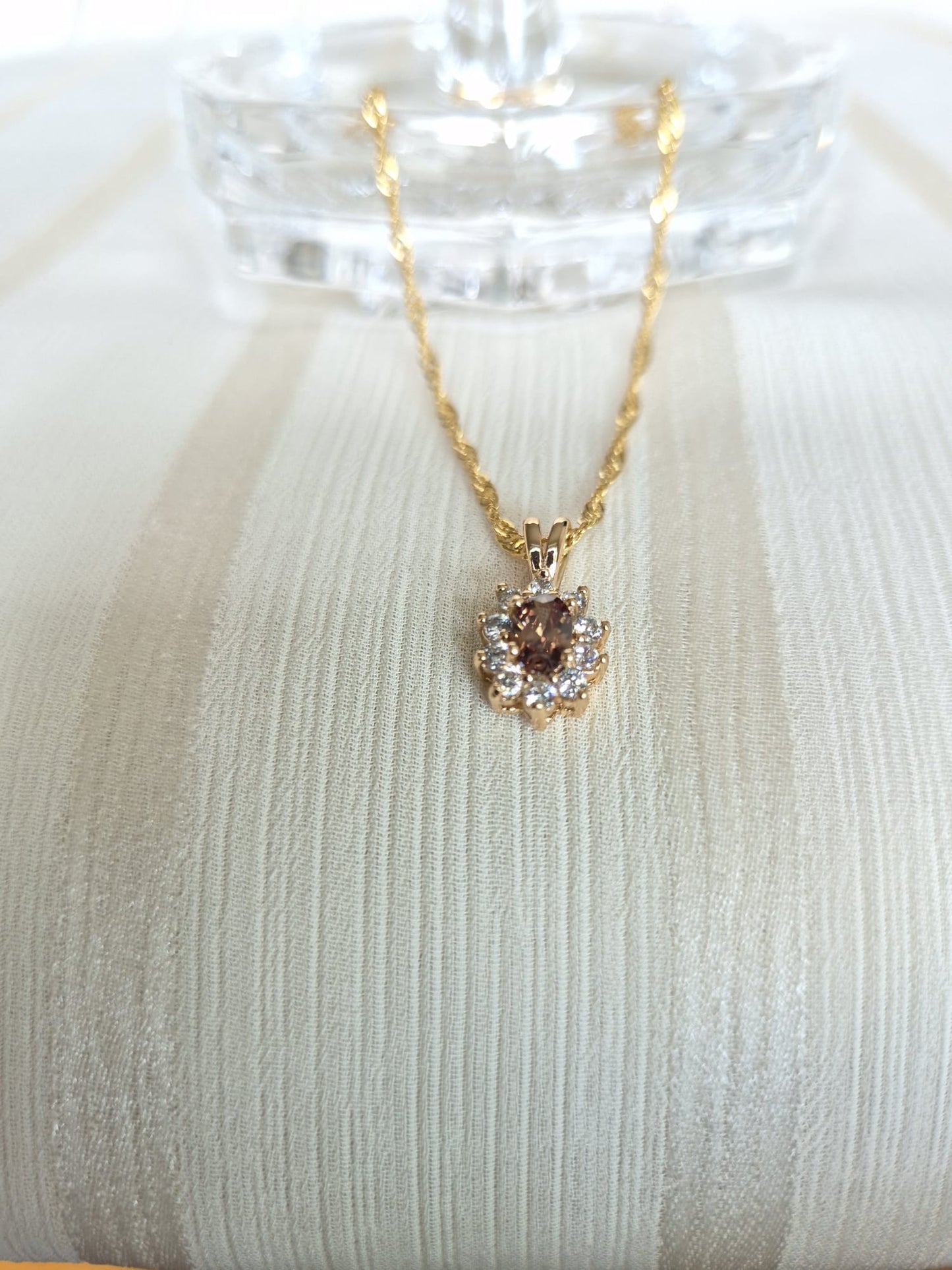 Brown Flower Necklace