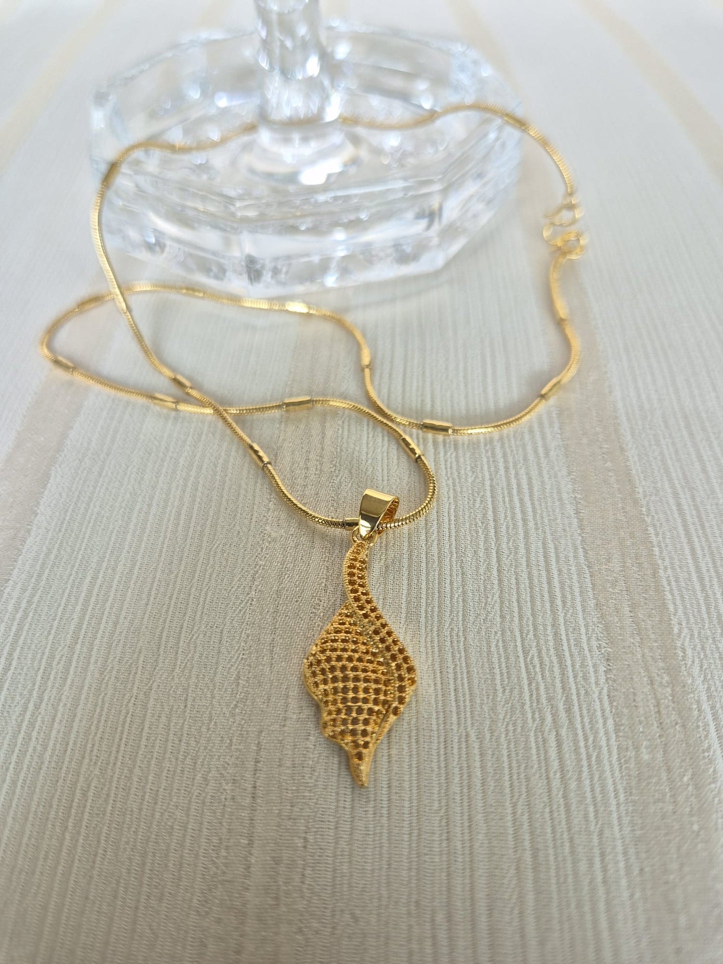 Diamante Snail Necklace