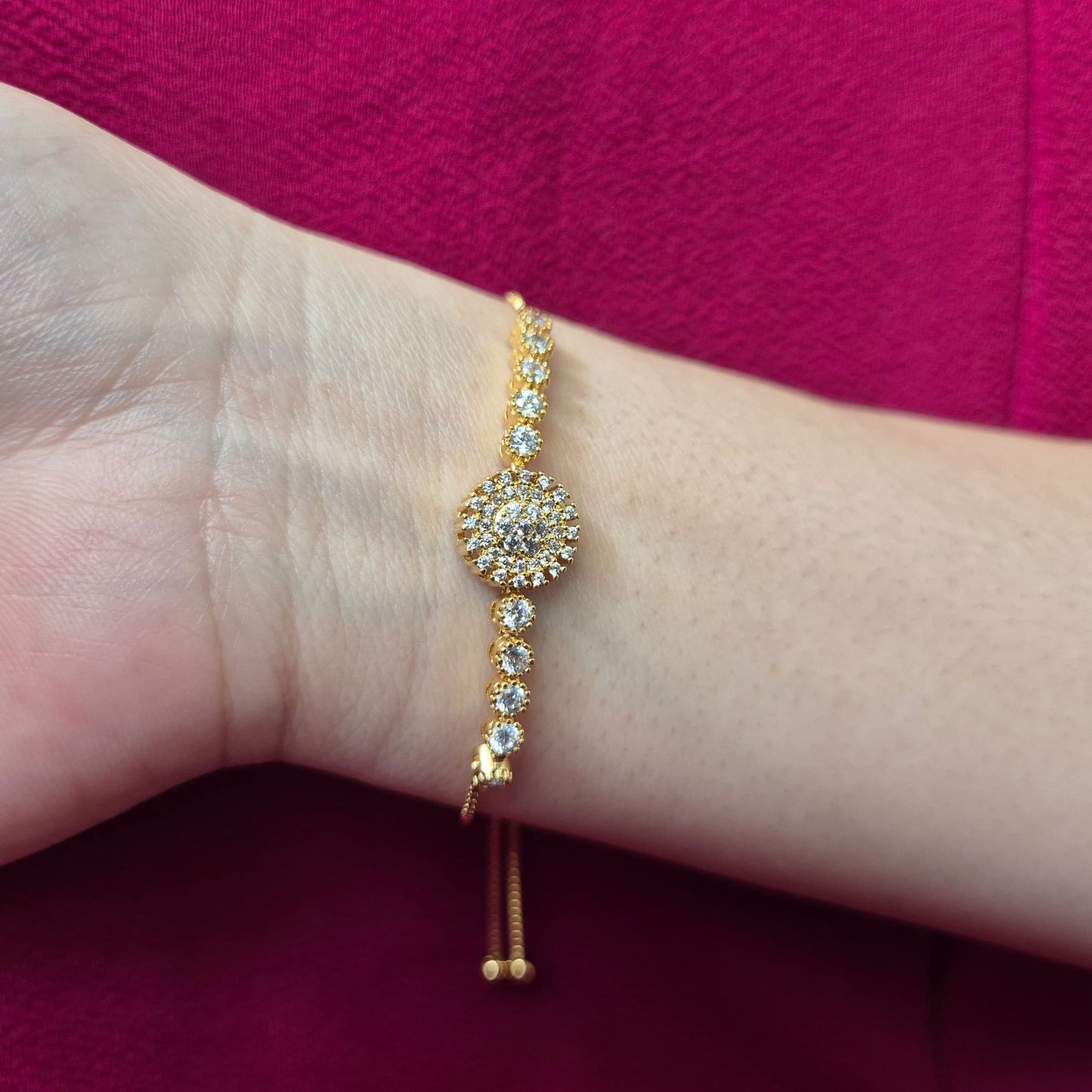 Zircon Diamond Flower Bracelet