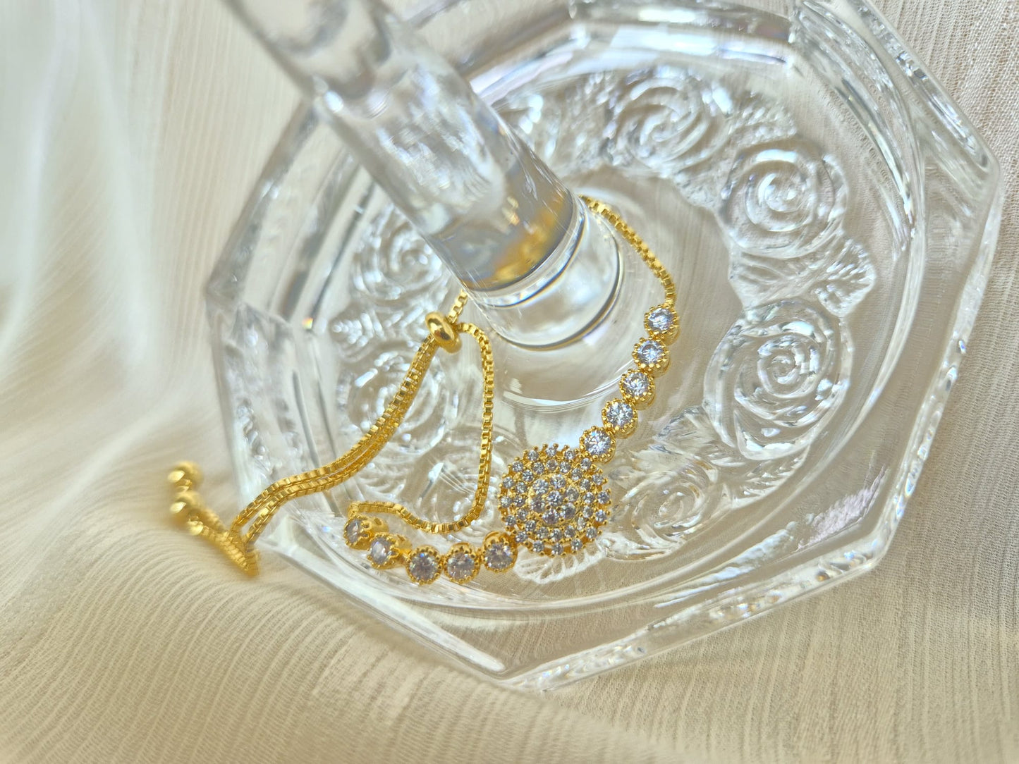 Zircon Diamond Flower Bracelet