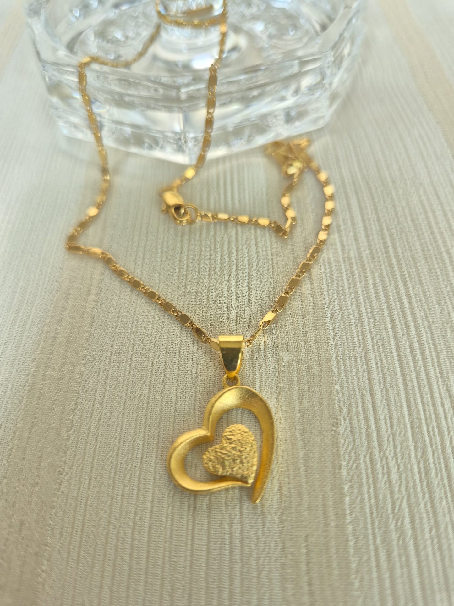 Heart in a Heart Necklace