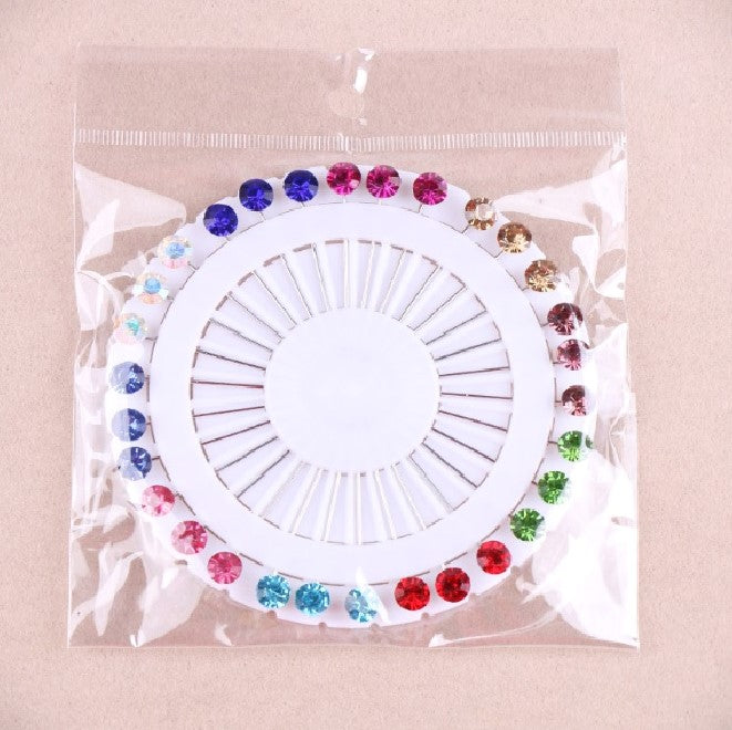 HEAD PIN AND NEEDLE - WHEELE OF COLOURS