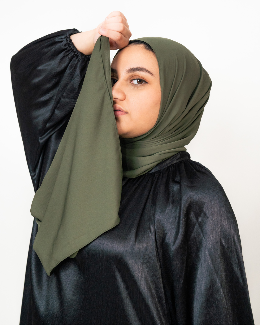 Chiffon Density in Olive Green