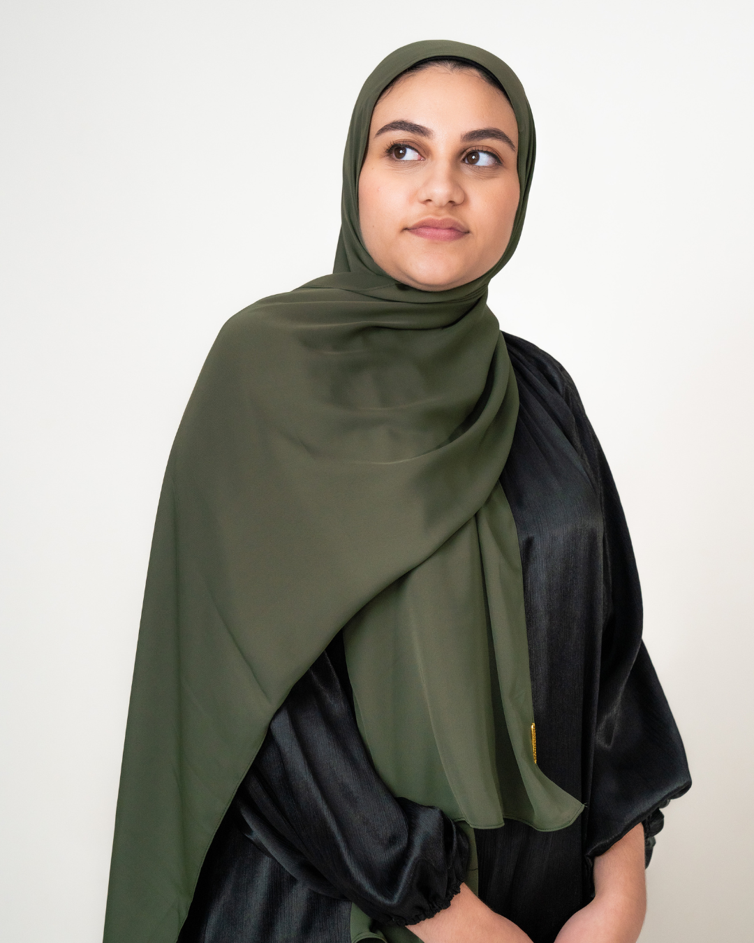 Chiffon Density in Olive Green
