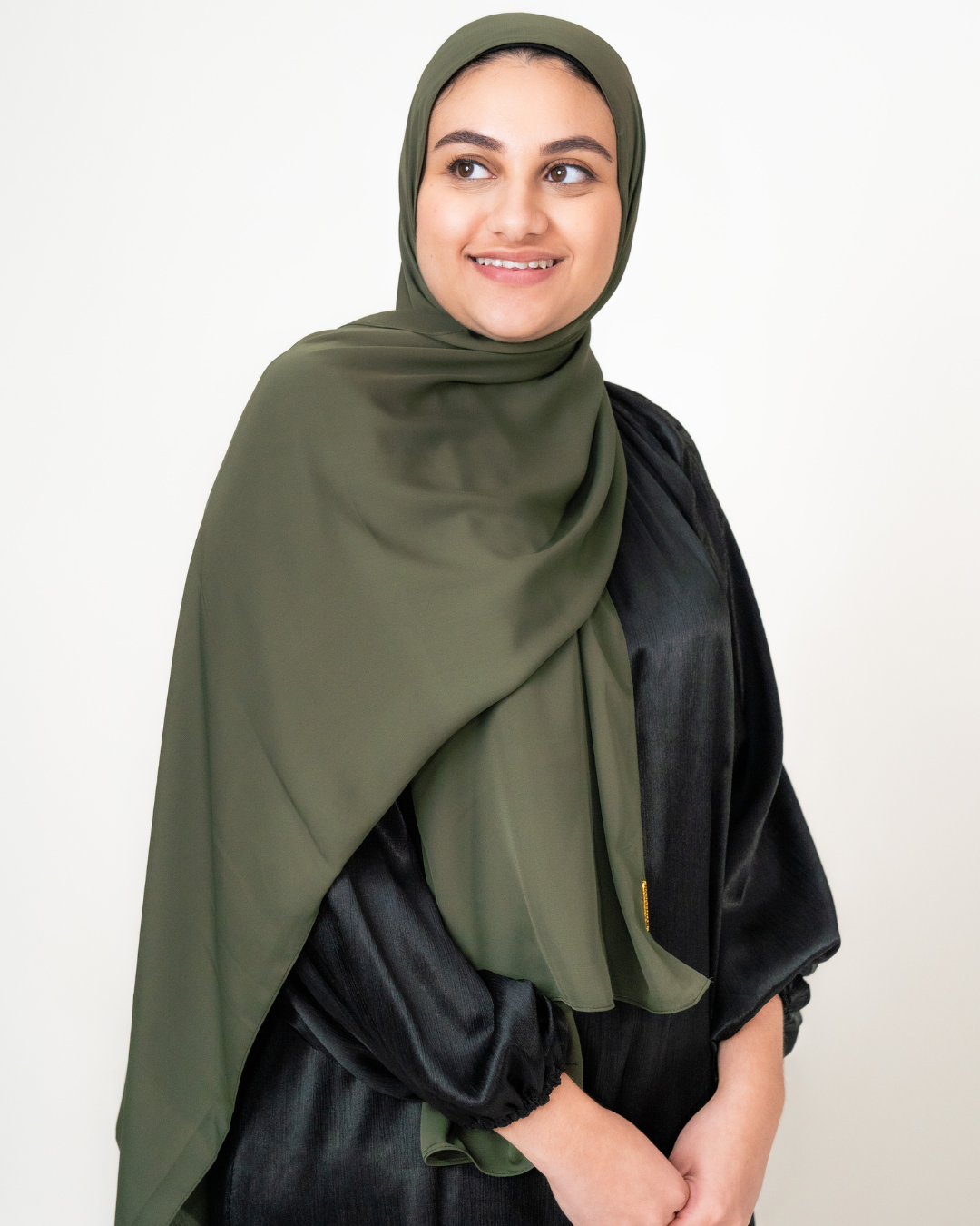 Chiffon Density in Olive Green