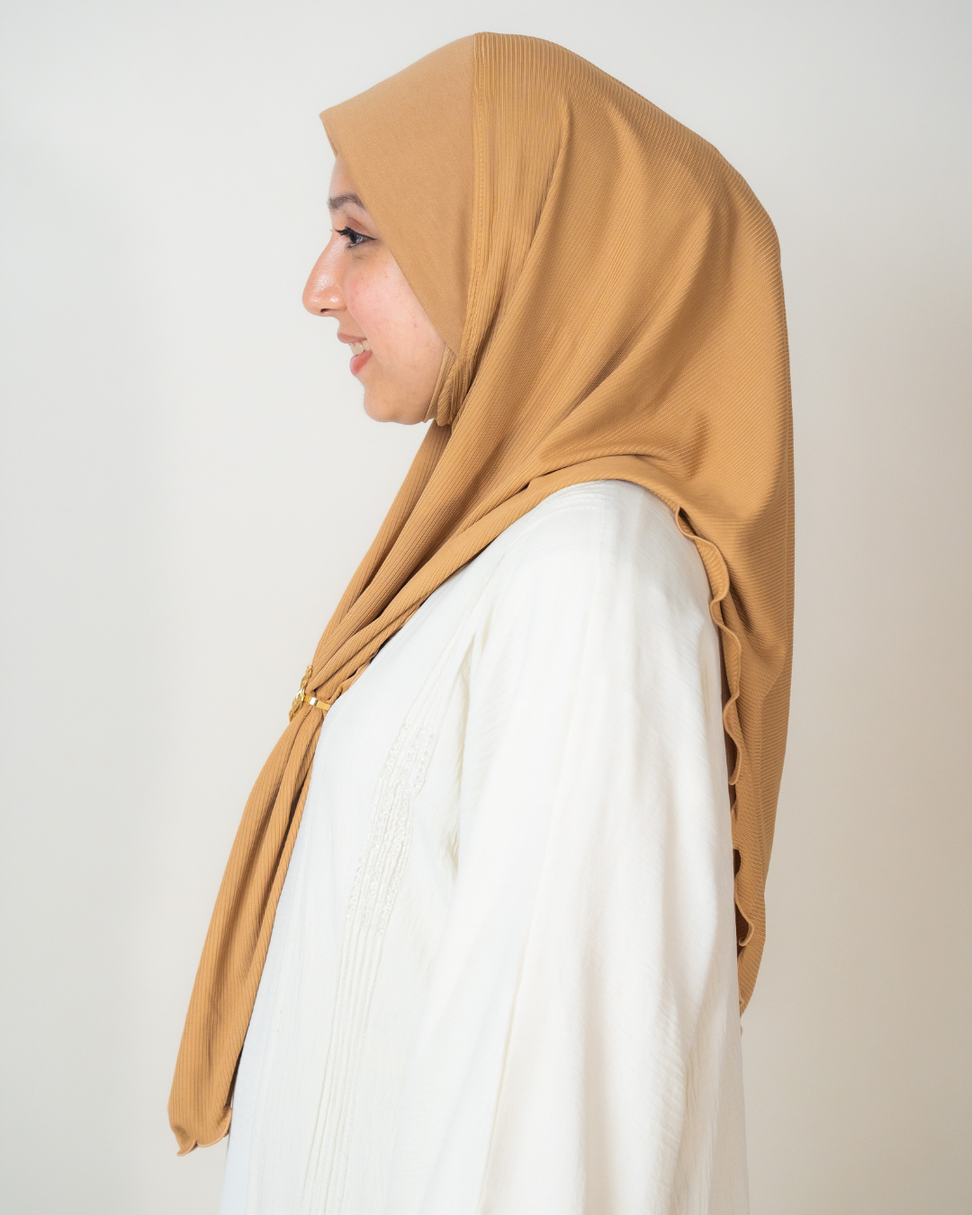 Ribbed Cotton Instant in Light Brown