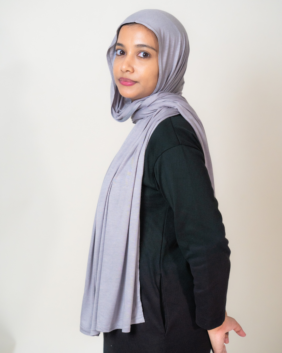 Mercerised Cotton Jersey in Light Grey