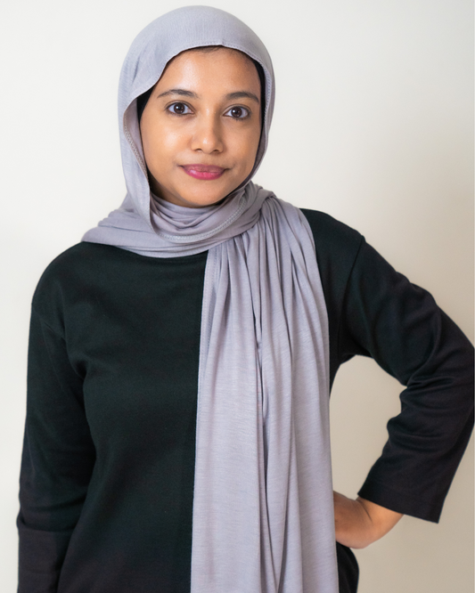 Mercerised Cotton Jersey in Light Grey