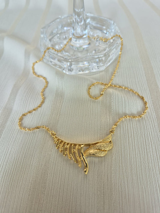 Frosted Fish Bone Necklace