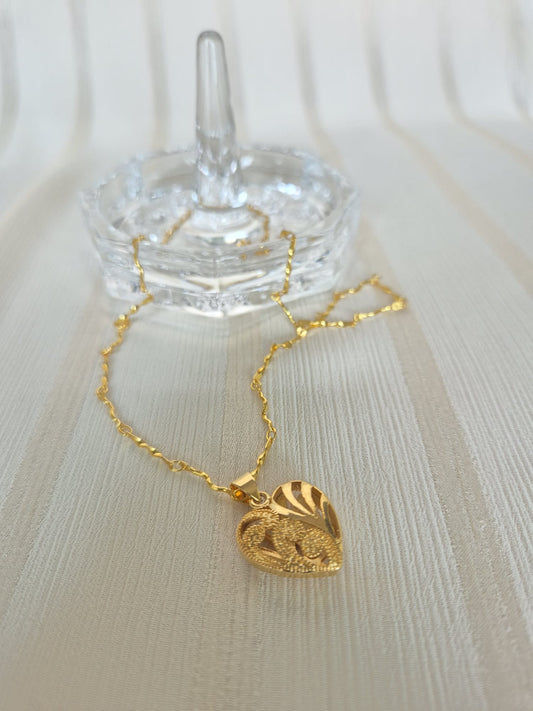 Frosted Heart Necklace