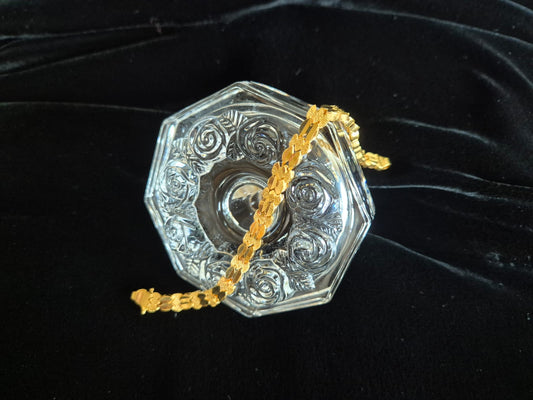 Gold Leaves Bracelet (Wide)
