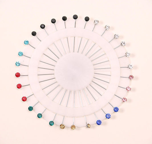 HEAD PIN AND NEEDLE - WHEELE OF COLOURS