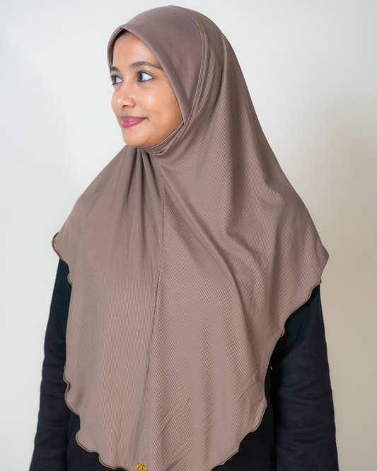 Ribbed Cotton Instant in Cocoa